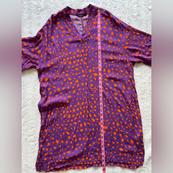 Marimekko Reija Purple and Orange Tunic Dress sz m - Picture 8 of 10